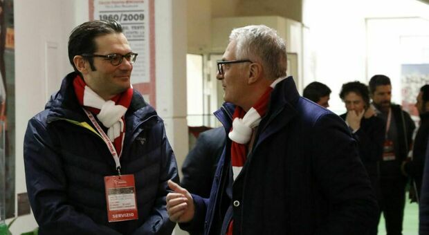 L'azionista del Calcio Padova Joseph Oughourlian e l'ex presidente Roberto Bonetto