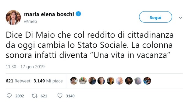 Bufera social su Maria Elena Boschi, Di Battista: «Radical chic sotto naftalina». Ma anche lo stato sociale le risponde