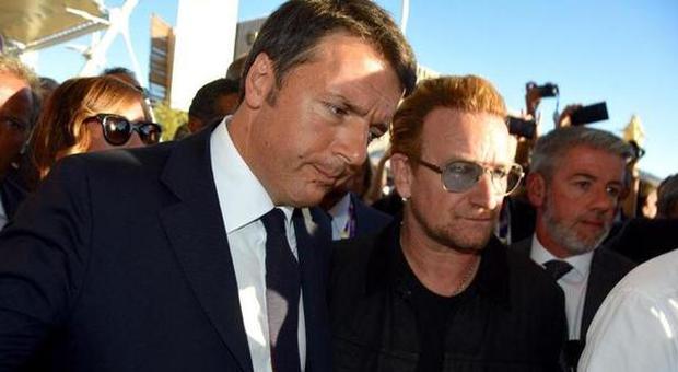 Renzi accoglie Bono all'Expo