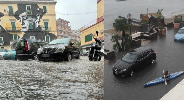 Maltempo: garage allagati e tetti che volano nel Casertano, a Napoli strade come fiumi. Forti piogge al Centro. Cosa accadrà nelle prossime ore?