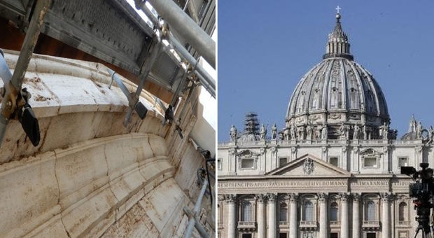 San Pietro e i problemi del restauro del Cupolone: le foto che hanno preoccupato il Papa