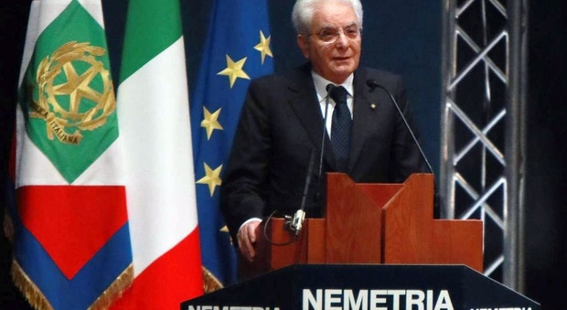 Il Presidente della Repubblica Sergio Mattarella a Foligno