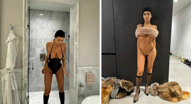 Kanye West, gli scatti a Bianca Censori in intimo e pose da bambola preoccupano i fan: «Salvatela»