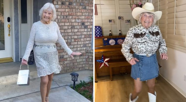 La regina del glamour di 91 anni balla con i tacchi a spillo e suona il piano: «Che schianto, insegni lei lo stile alle ragazzine»