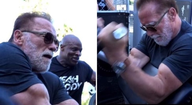 Arnold Schwarzenegger, l'allenamento a 76 anni a Miami: «Questo non è per pensionati qualsiasi» VIDEO