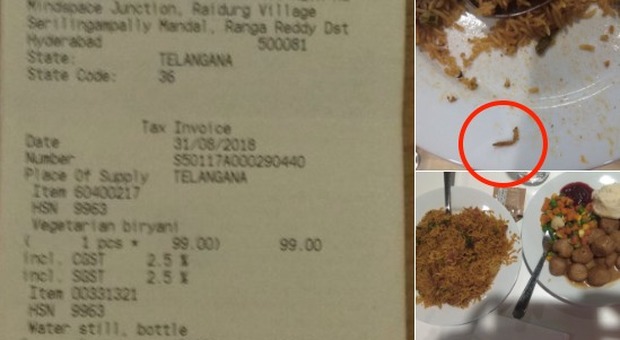Ikea, vermi nel piatto di riso al ristorante: «139 euro di multa». Le foto postate su Twitter