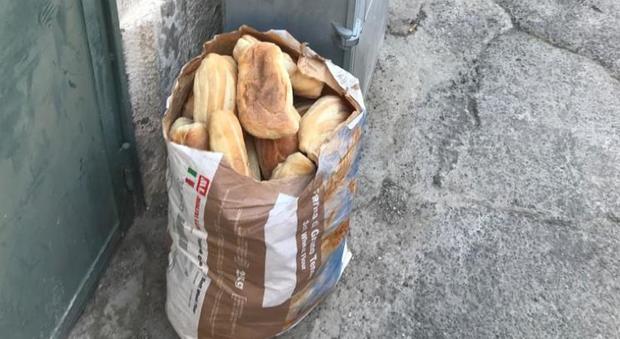 A due passi dalla movida, il pane buttato per la strada: la foto denuncia