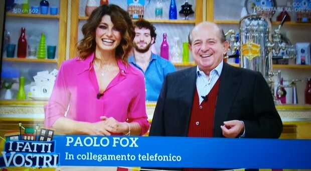 Samanta Togni e Giancarlo Magalli ieri ai "Fatti vostri" a colloquio telefonico con Paolo Fox