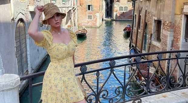Kate Perry in vacanza a Venezia con il compagno Orlando Bloom