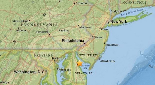 Usa, terremoto di magnitudo 4,4 nel Delaware avvertito anche a New York