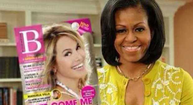 Il fotomontaggio con Michelle Obama e la rivista di Barbara D'Urso