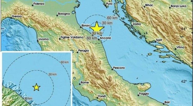 Terremoto 3.9 nelle Marche, scossa al largo di Ancona e Pesaro: avvertita su tutta la costa