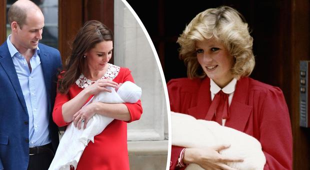 Kate Middleton, il vestito rosso dopo il terzo figlio come Diana all'uscita con Harry