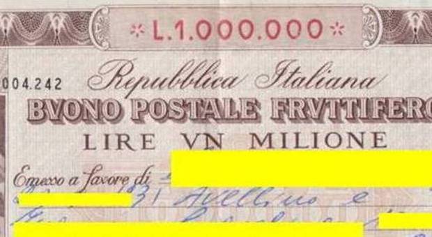 Ritrovano buoni postali da 2 mln di lire del '75: un piccolo tesoro. «Ecco quanto valgono»