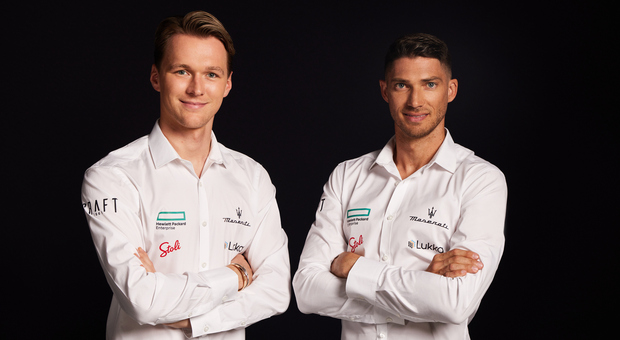 Maserati torna in pista con la Formula E e debutta con i piloti Maximilian Günther e Edoardo Mortara (sula destra) sono