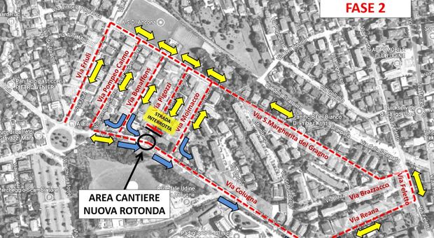 Come muoversi nell'area di via Colugna a Udine: ecco la piantina
