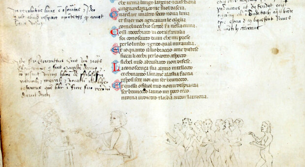 Dante, la Biblioteca Nazionale di Napoli presenta un prezioso miniato medievale della Commedia