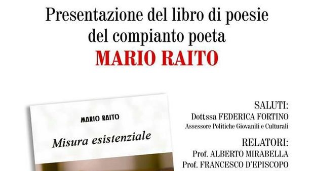 Nocera Inferiore: ecco «Misura Esistenziale», il libro postumo del poeta Mario Raito