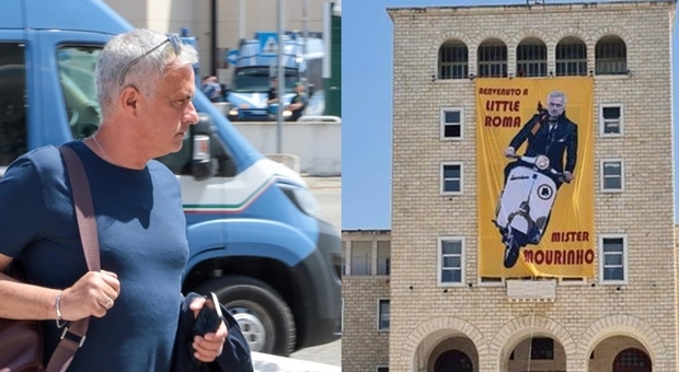 Tirana, lo striscione dedicato a Mourinho: «Benvenuto a Little Rome»