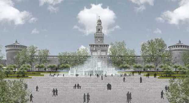 Milano, svelati gli 11 progetti per l'isola pedonale al Castello: scegli il più bello