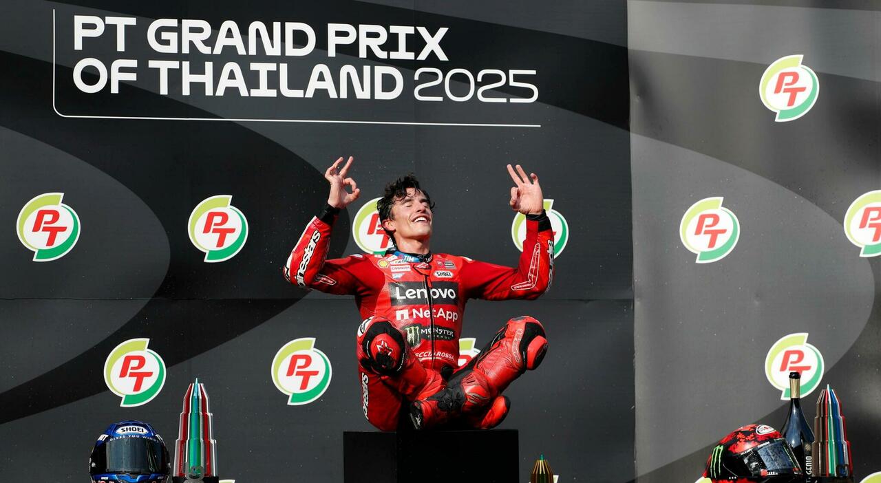 Marc Marquez sul podio