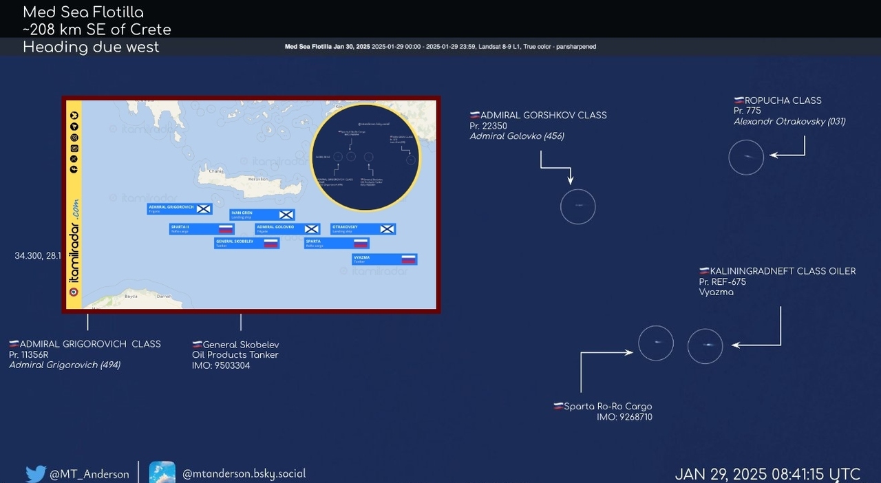 La Russia si ritira dalla Siria, flotta navale diretta in Libia? Otto navi da guerra in rotta nel Mediterraneo