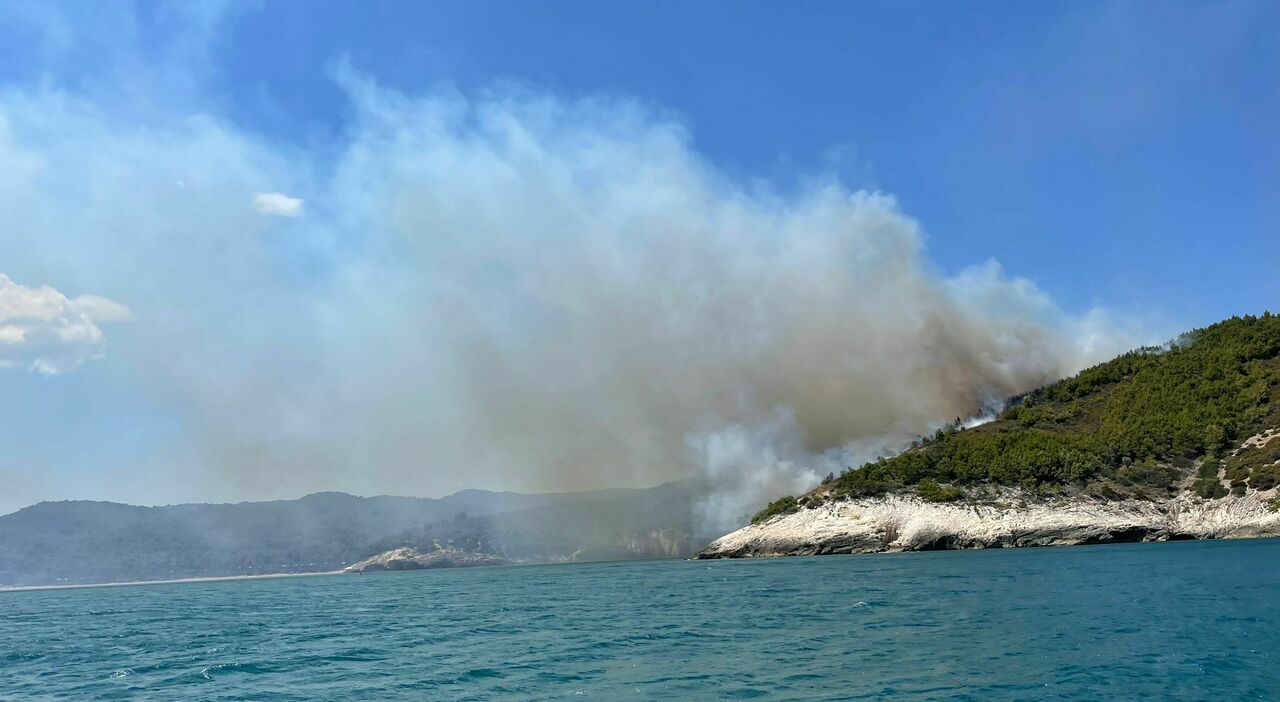 Incendio sul 