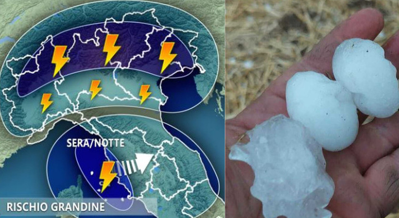 Meteo, incubo maltempo: domenica con temporali, grandinate e bombe d