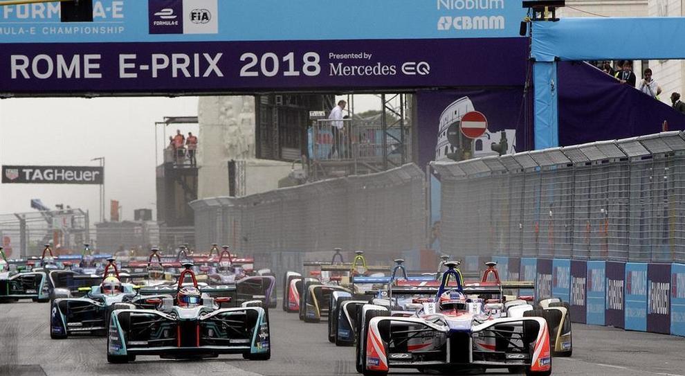 La partenza dell'eprix di Roma dell'aprile 2018