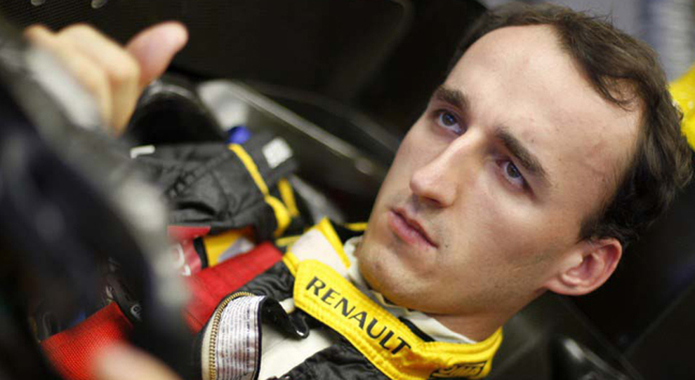 Robert Kubica nell'ultimo test con la Renault a Valencia