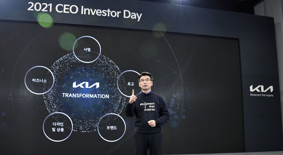 Ho Sung Song, presidente e Ceo di Kia Corporation in occasione dell'Investor Day 2021 che si è tenuto a Seoul
