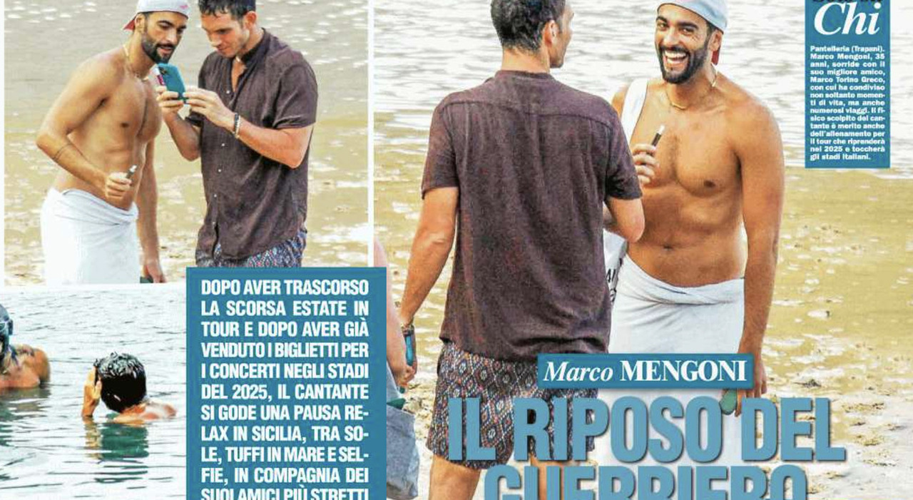 Marco Mengoni, la vacanza a Pantelleria con il migliore amico: relax e  divertimento al mare