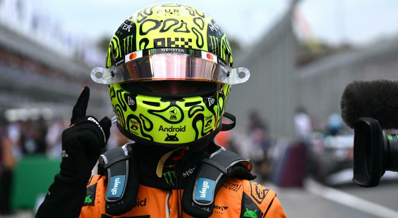 Lando Norris subito dopo il traguardo