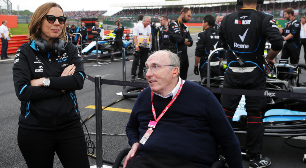 Nella foto, Claire e Frank Williams nel GP di Silverstone 2019