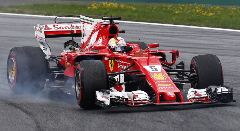 La Ferrari di Sebastian Vettel in Austria