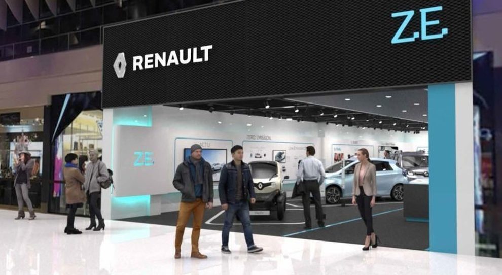 L'ingresso dello store elettrico di Renault a Stoccolma