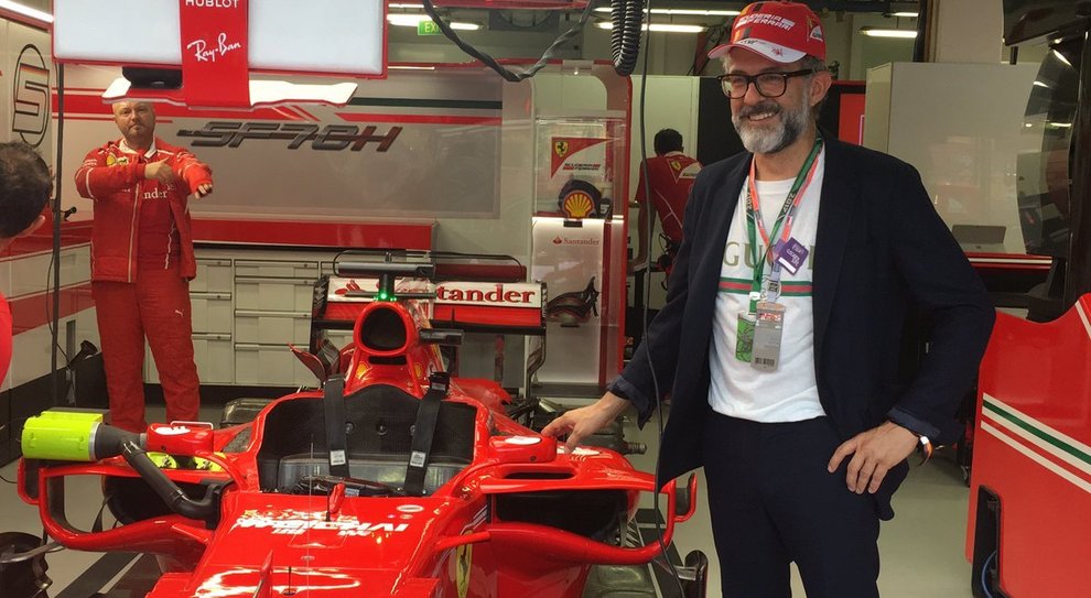 Massimo Bottura ai box Ferrari