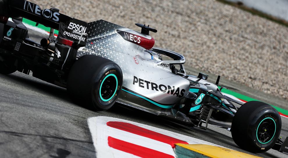 La Mercedes W11 di Bottas, il più veloce nel giorno finale dei test pre campionato