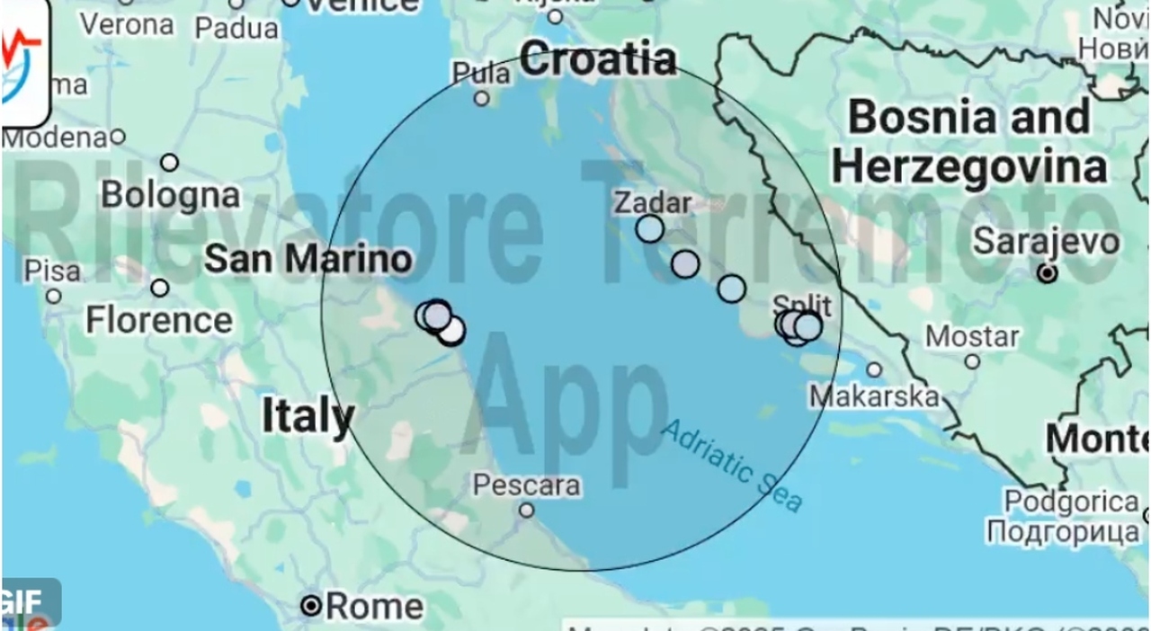 Terremoto oggi di magnitudo 5.1 in Croazia, scossa avvertita in Veneto, Marche e Umbria