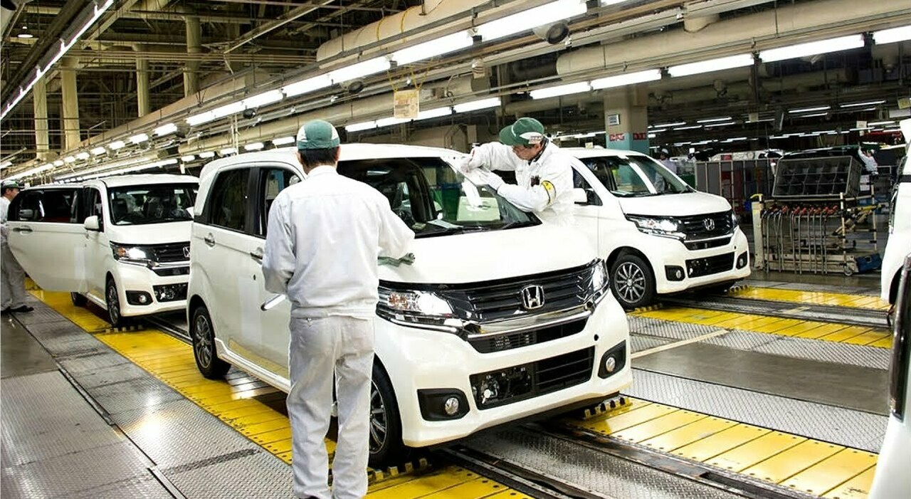Una fabbrica Honda in Giappone