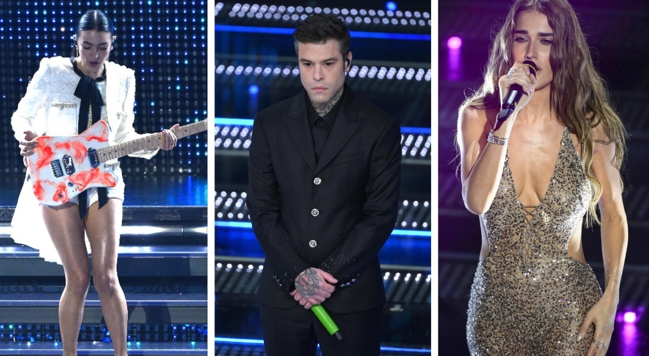 Sanremo 2025, le pagelle dei look. Tony Effe gangster (4), Fedez inquieto con le lenti nere (5), Elodie dea anche in stagnola (9)