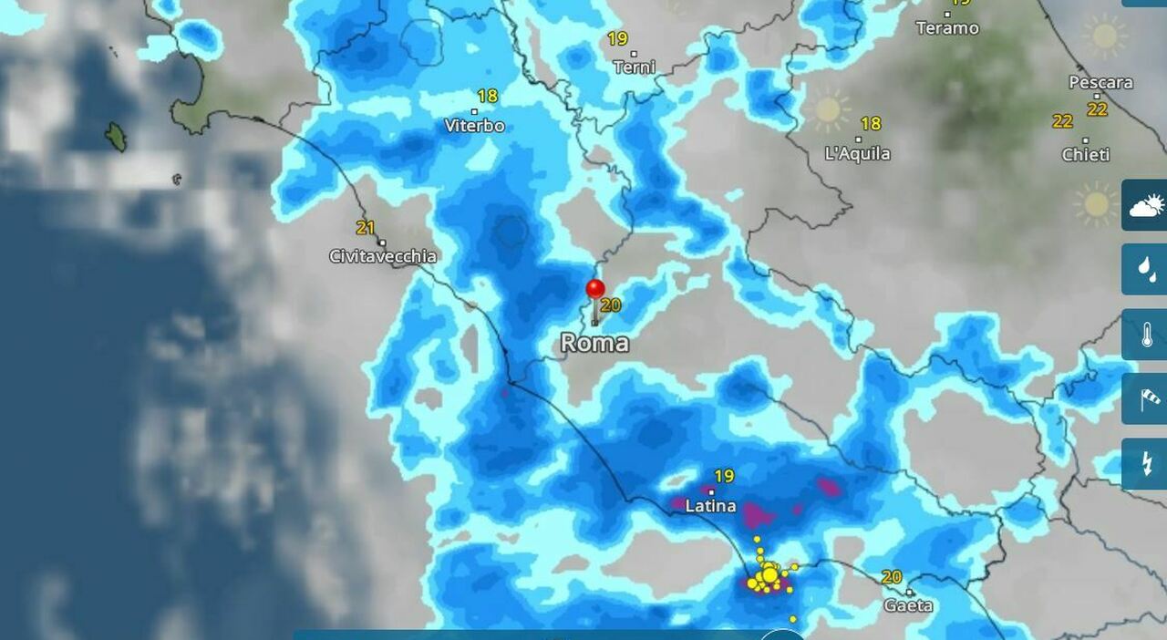 Allerta meteo a Roma: previste forti piogge e grandinate, i dettagli sulle zone e i tempi.