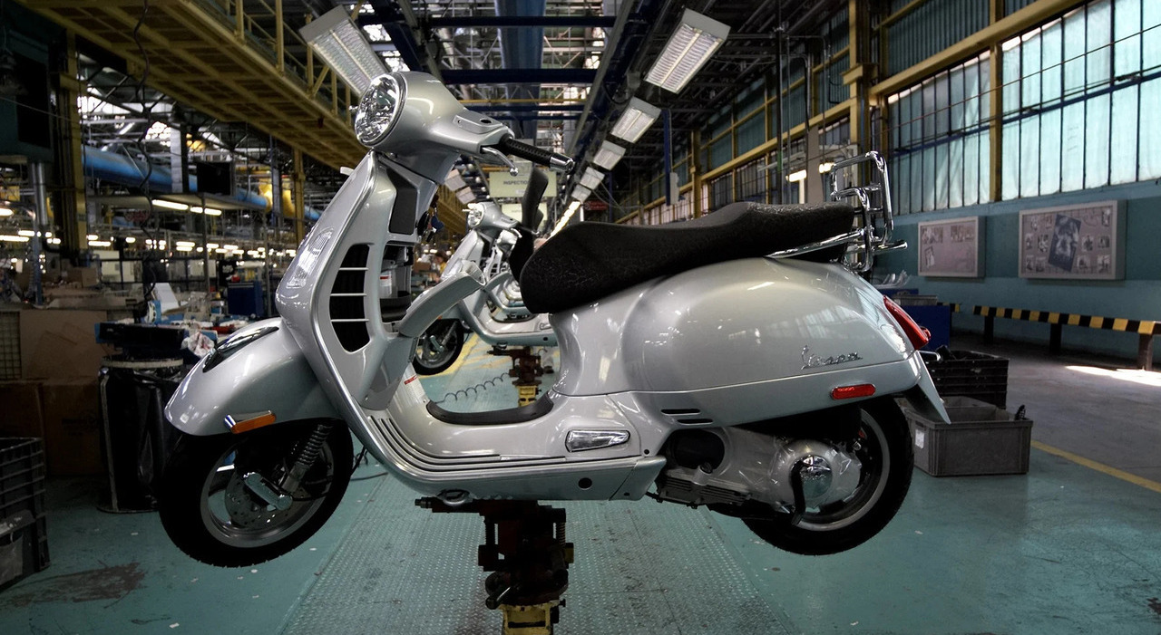 La fabbrica Piaggio a Pontedera