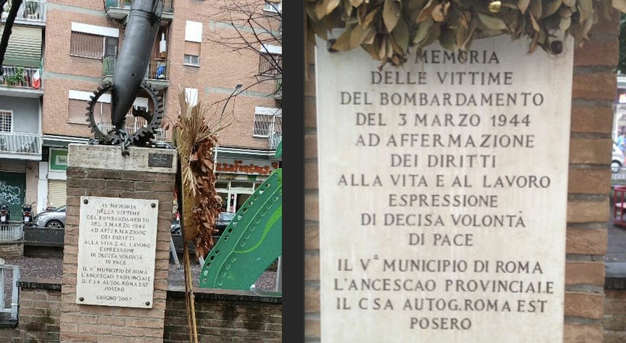 Commemorazione delle vittime del bombardamento di Pietralata e Portonaccio a Largo Beltramelli, Roma