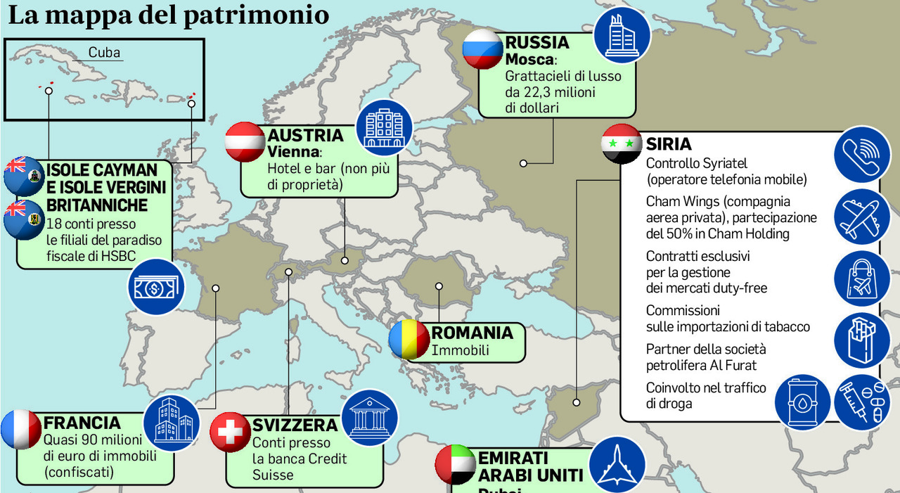 Assad, patrimonio segreto stimato fino a 12 miliardi: caccia al tesoro tra jet, palazzi e conti nei paradisi fiscali