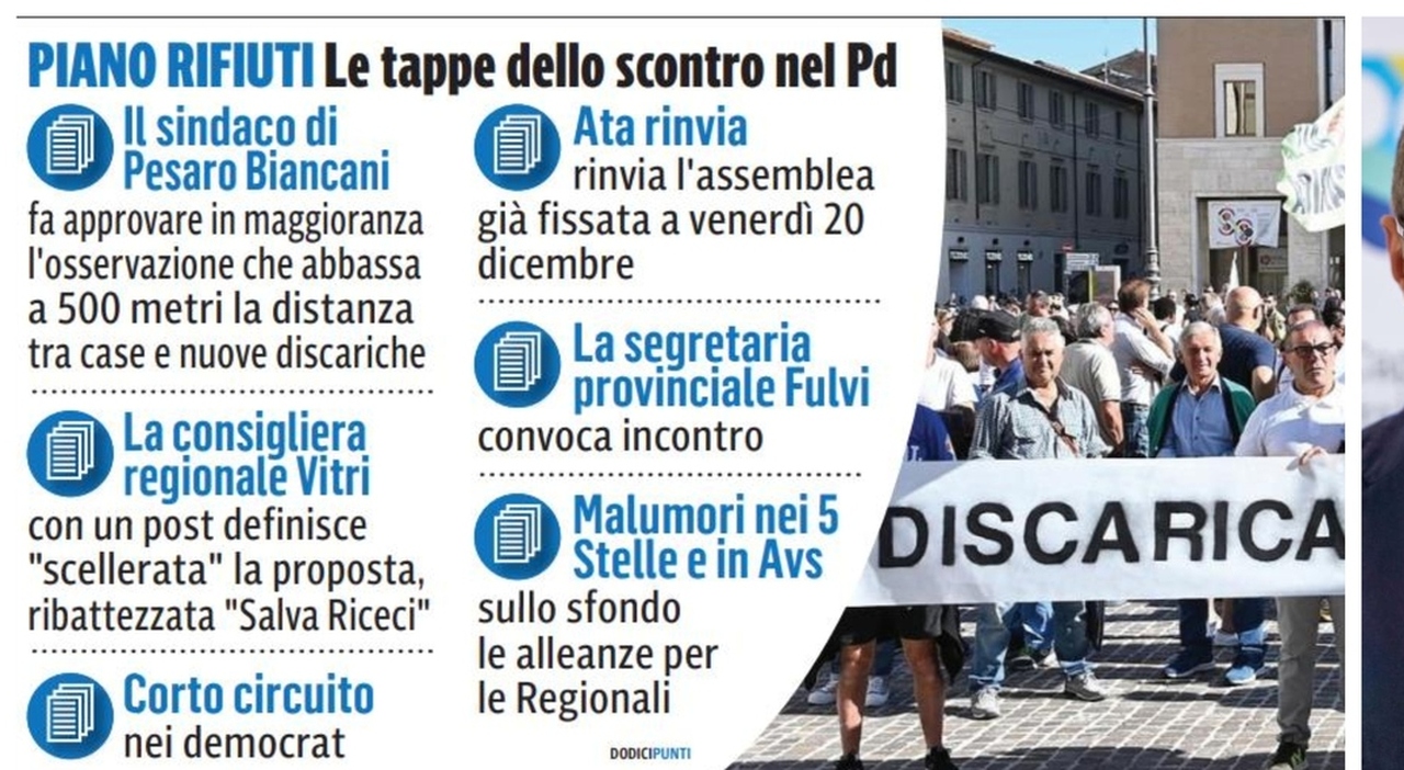 Quegli stracci nel Pd di Pesaro, che grana per la corsa di Ricci. Lo scontro sui rifiuti tra Vitri (vicina all?eurodeputato) e Biancani (il sindaco) pericoloso scivolone verso le Regionali