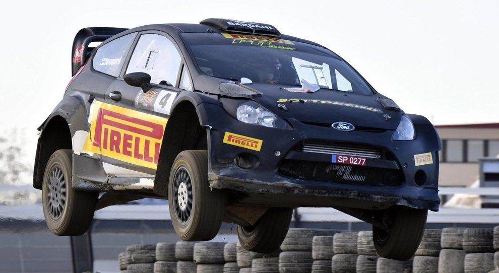 Il pilota finlandese Kalle Rovampera su Ford Fiesta Wrc si e' aggiudicato il 'Memorial Bettega' di rally sulla pista del Motor Show