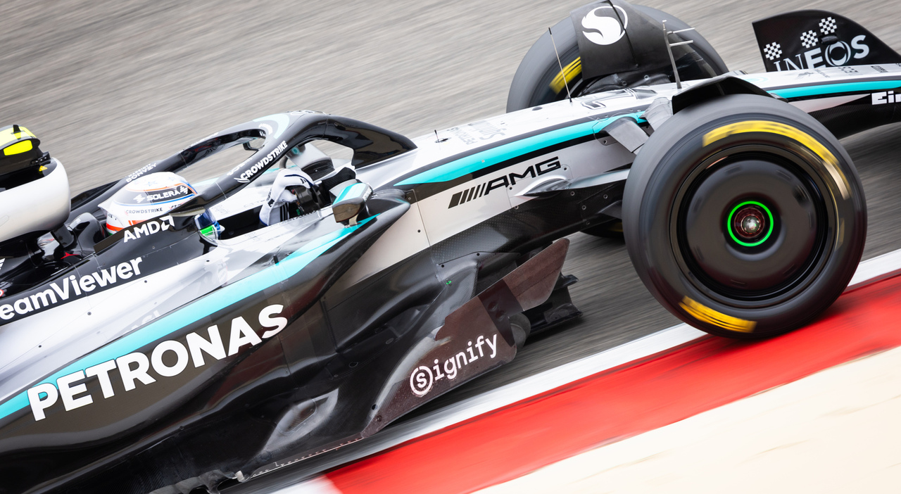 Kimi Antonelli al volante della sua Mercedes W16