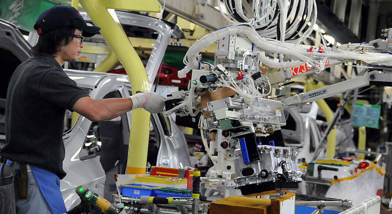 Una fabbrica Toyota in Giappone
