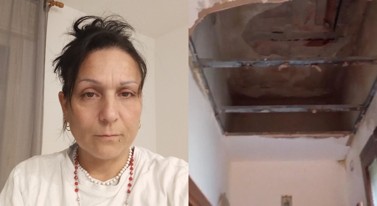 «È crollato il controsoffitto mentre io e mia figlia di due anni dormivano. Ora siamo senza casa». Tragedia sfiorata in un alloggio Ater